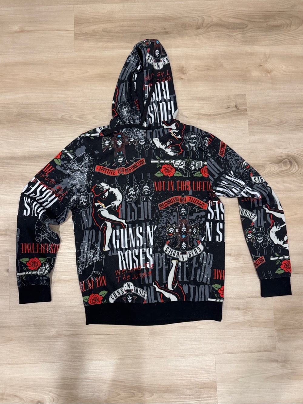 Guns N' Roses All Over Print Hoodie Appetite For Destruction Band Merch